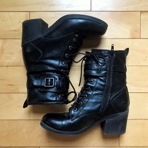 G by Guess black combat boots